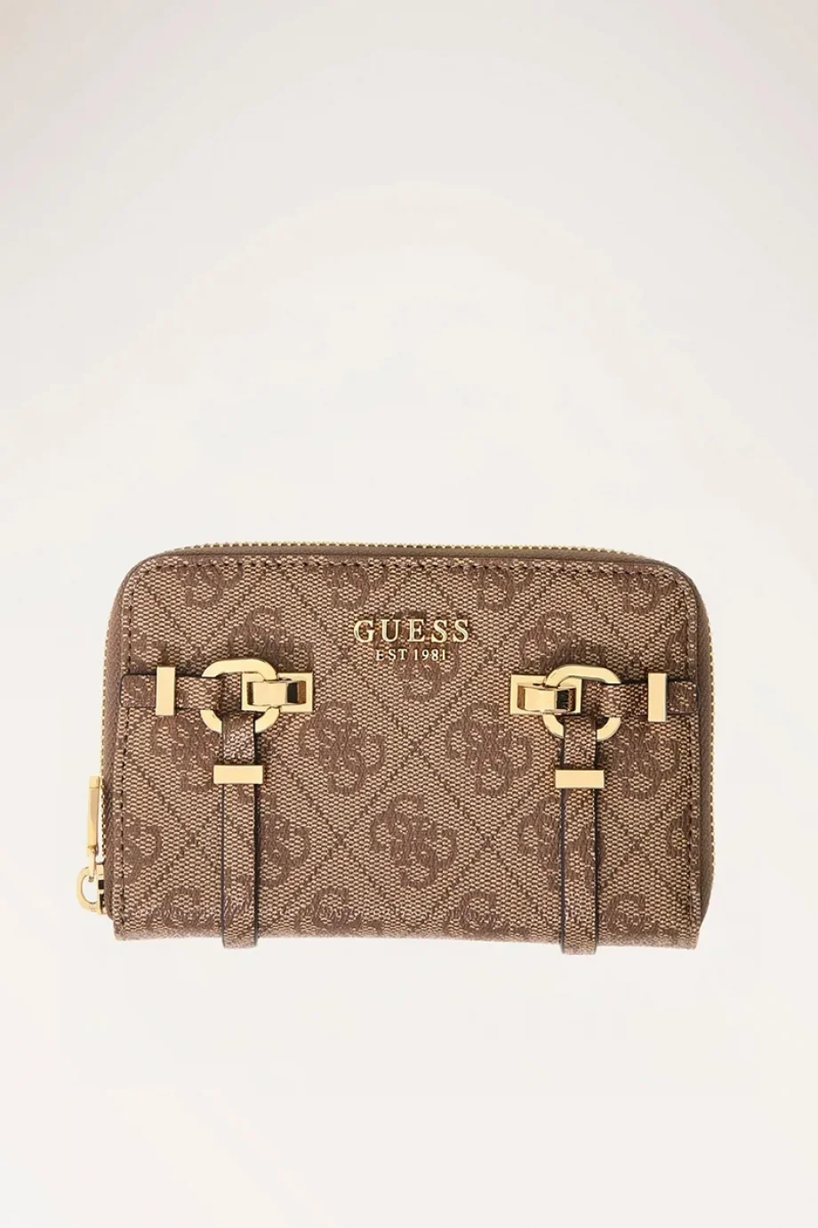 Guess Leona Logolu Orta Boy Fermuarlı Kadın Kahverengi Cüzdan SWSG9917140-LTL