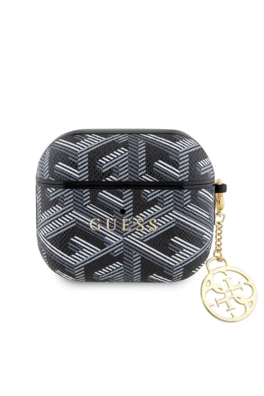 Guess Apple Airpods 3. Nesil Orjinal Lisanslı G Cube Kadın Siyah Telefon Kılıfı GUA3PGCE4CK