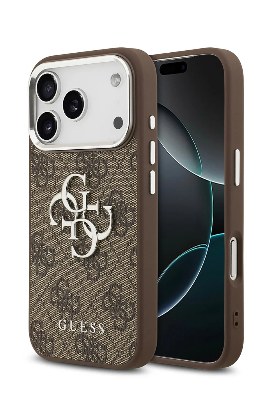 Guess iPhone 17 Pro Orjinal Lisanslı Gold Metal Kamera Kadın Kahverengi Telefon Kılıfı GUHCP17LP4G4SMCW