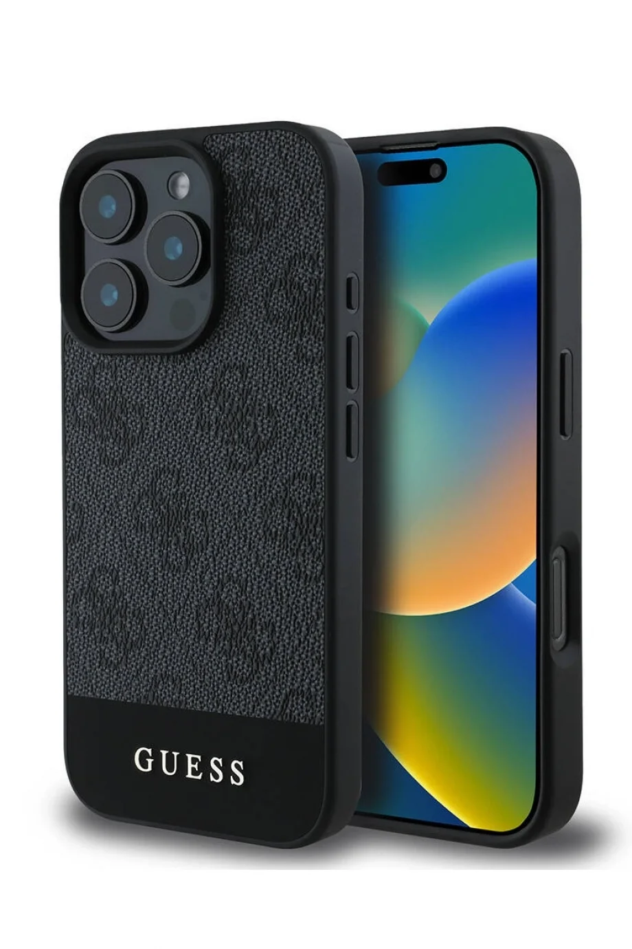 Guess iPhone 16 Pro Orjinal Lisanslı M-safe Kadın Siyah Telefon Kılıfı GUHMP16LG4GLGRB