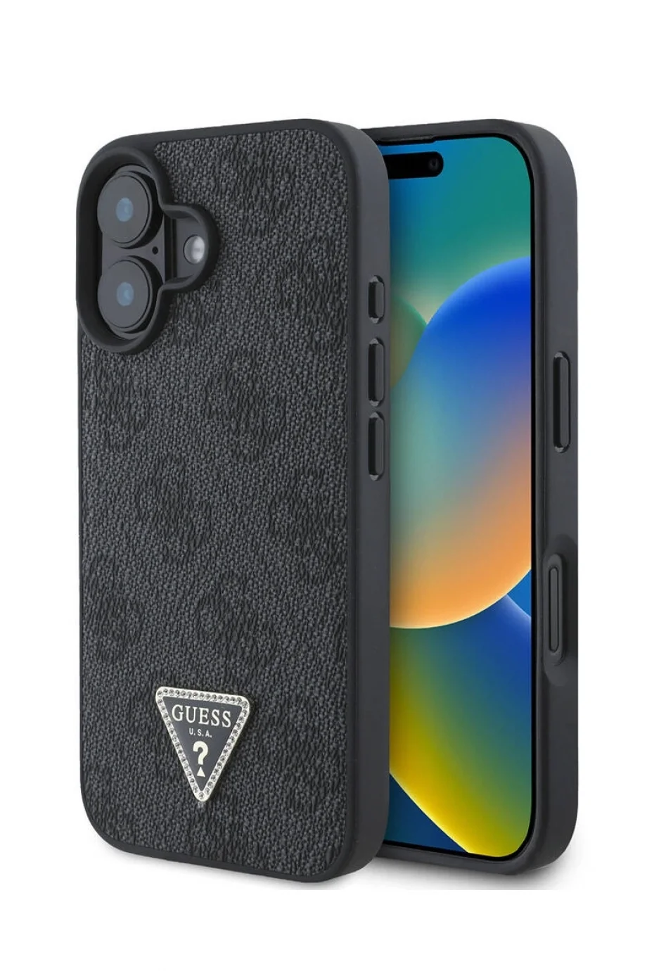 Guess iPhone 16 Plus Orjinal Lisanslı M-safe Kadın Siyah Telefon Kılıfı GUHMP16MP4TSDPK