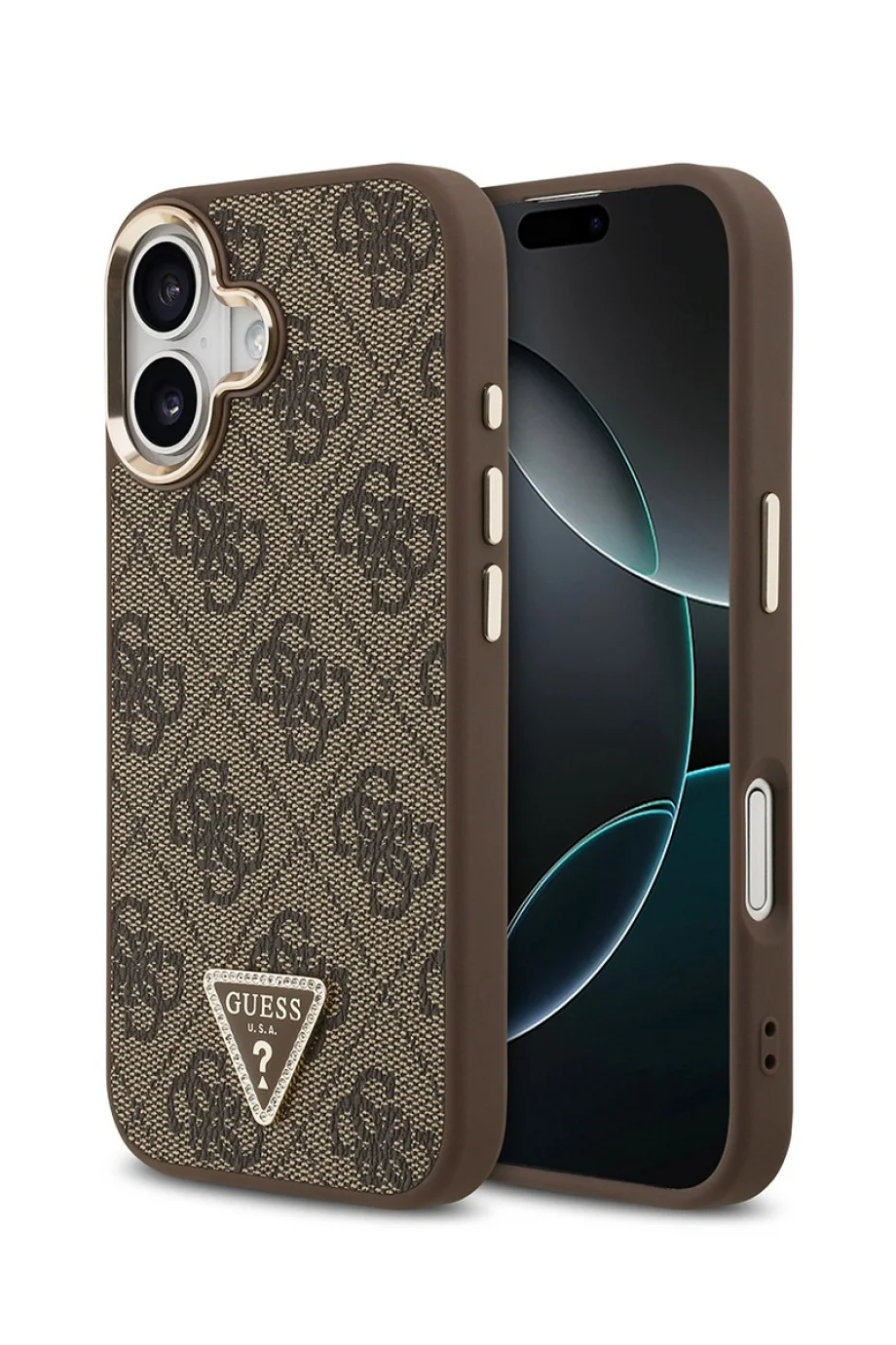 Guess iPhone 17 Orjinal Lisanslı M-safe Kadın Kahverengi Telefon Kılıfı GUHMP17SP4GTDGMW