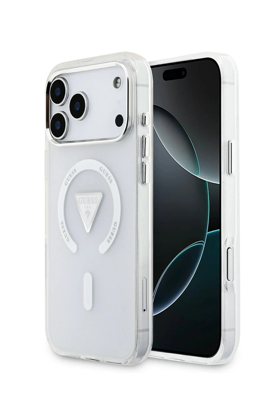 Guess iPhone 17 Pro Max Orjinal Lisanslı M-safe Kadın Şeffaf Telefon Kılıfı GUHMP17XHGTMLCGT