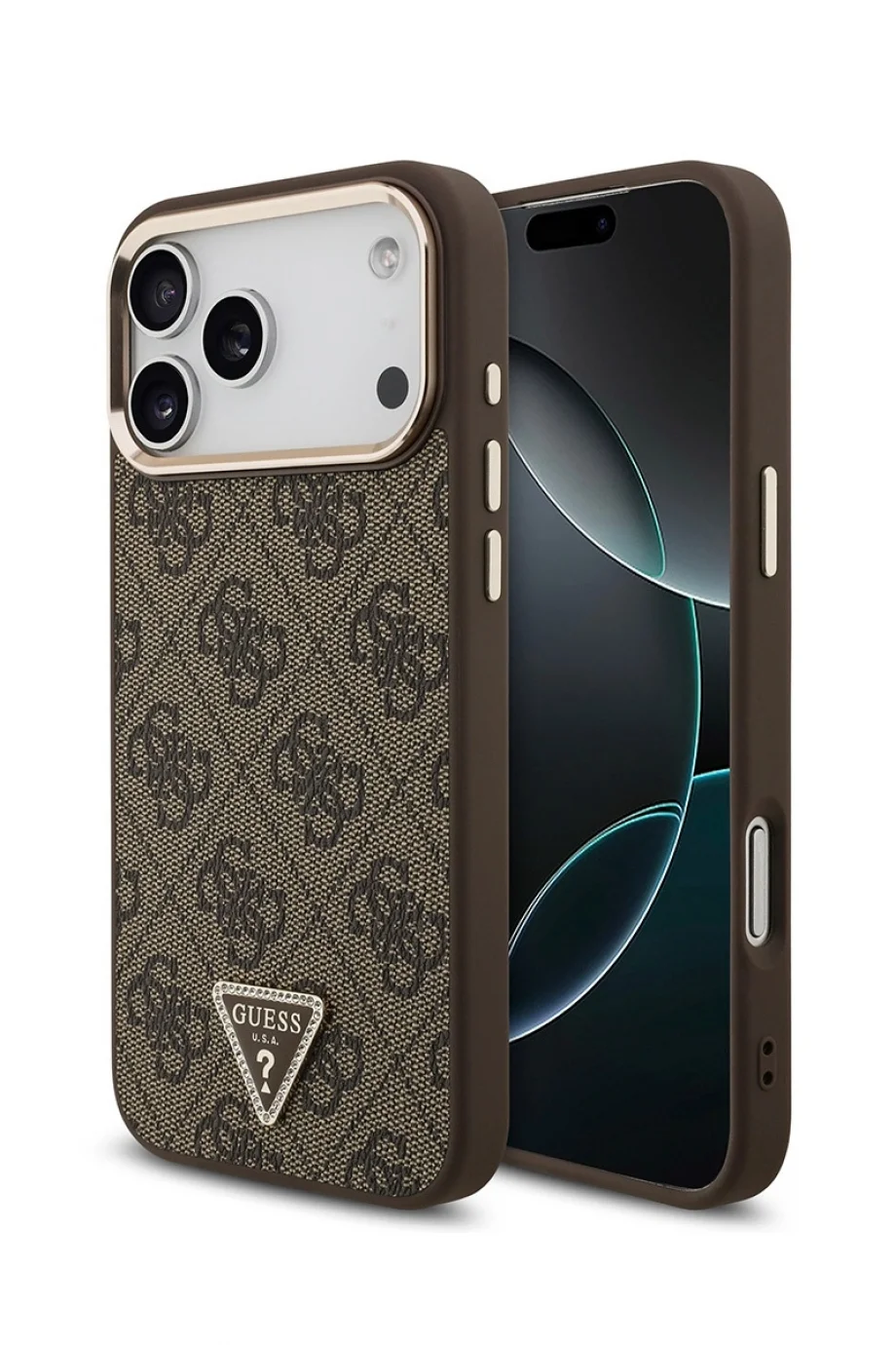 Guess iPhone 17 Pro Max Orjinal Lisanslı M-safe Kadın Pembe Telefon Kılıfı GUHMP17XP4GTDGMW