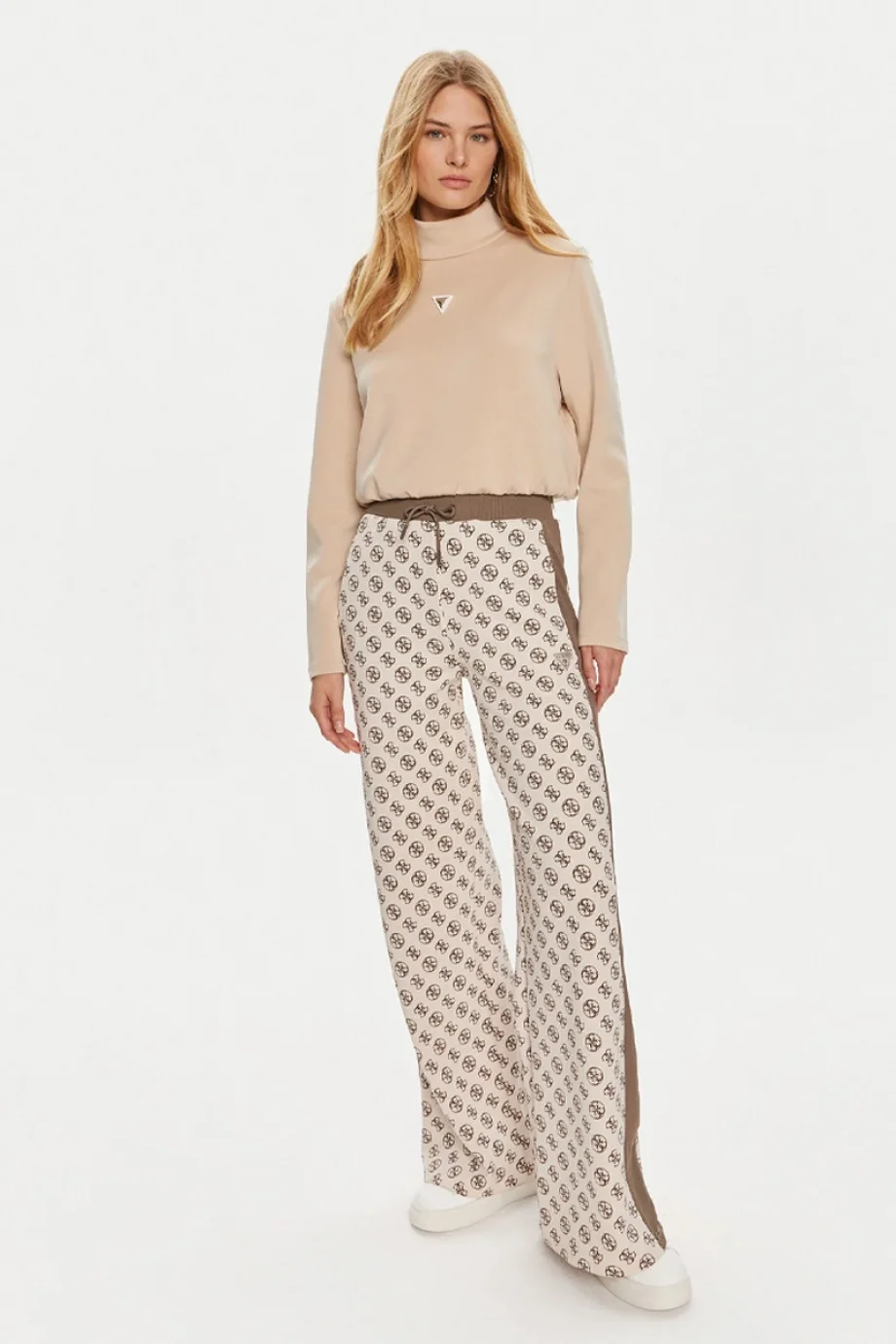 Guess Kadın Olympe  Bej Sweatshirt