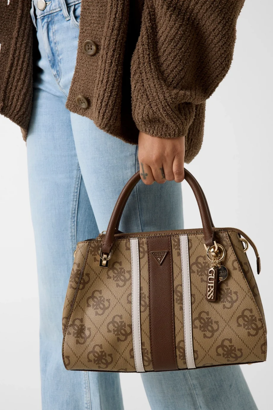 Guess Noelle II Lüks Kadın Kahverengi El Çantası HWSS9672070-LGW