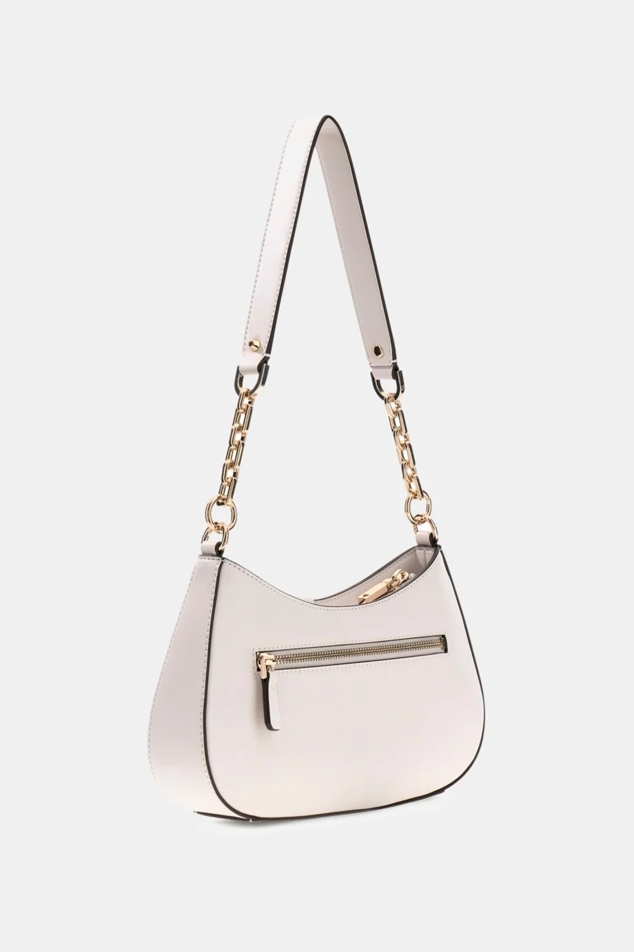 Guess Carrie Üstten Fermuarlı Kadın Krem Omuz Çantası HWVG9896180-STO