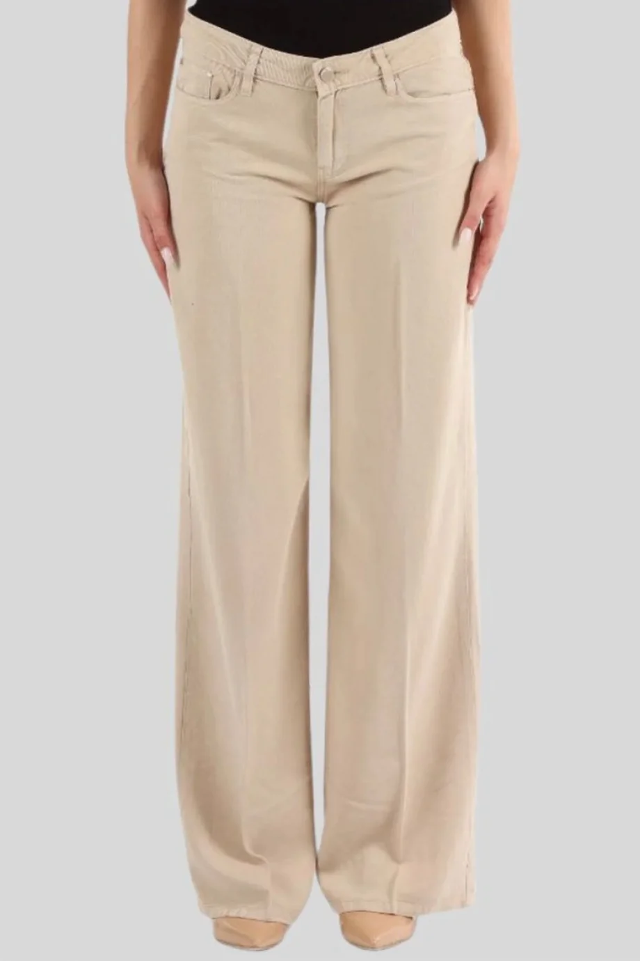 Guess Drapey Palazzo Fit Kadın Krem Pantolon W4GA96WDP85-G1M5