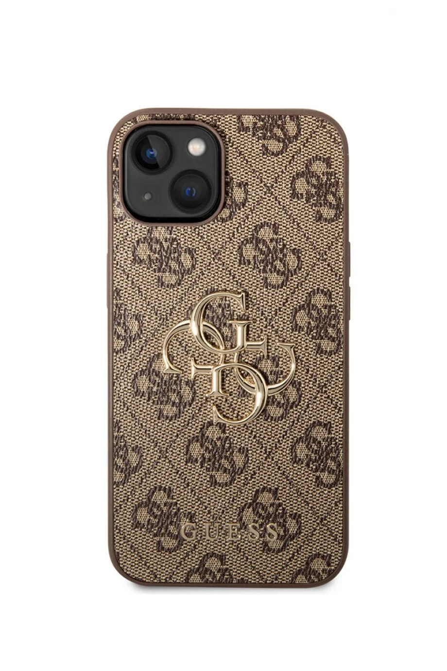 Guess Guess iPhone 15 Kılıf Guess Orjinal Lisanslı PU Deri Siyah Telefon Kılıfı GUHCP15S4GMGGR