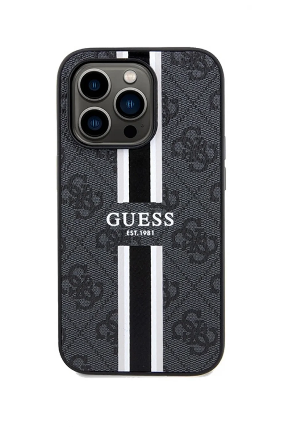 Guess Guess iPhone 15 Pro Kılıf Guess Orjinal Lisanslı M-safe Şarj Özellikli Siyah Telefon Kılıfı GUHMP15LP4RPSK