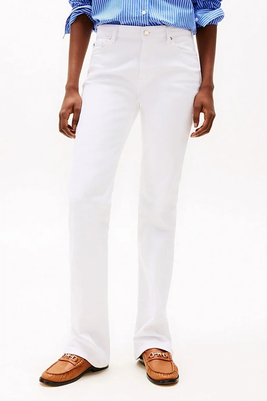 Tommy Hilfiger BOOTCUT RW WHITE Kadın  Pantolon WW0WW44362YCF