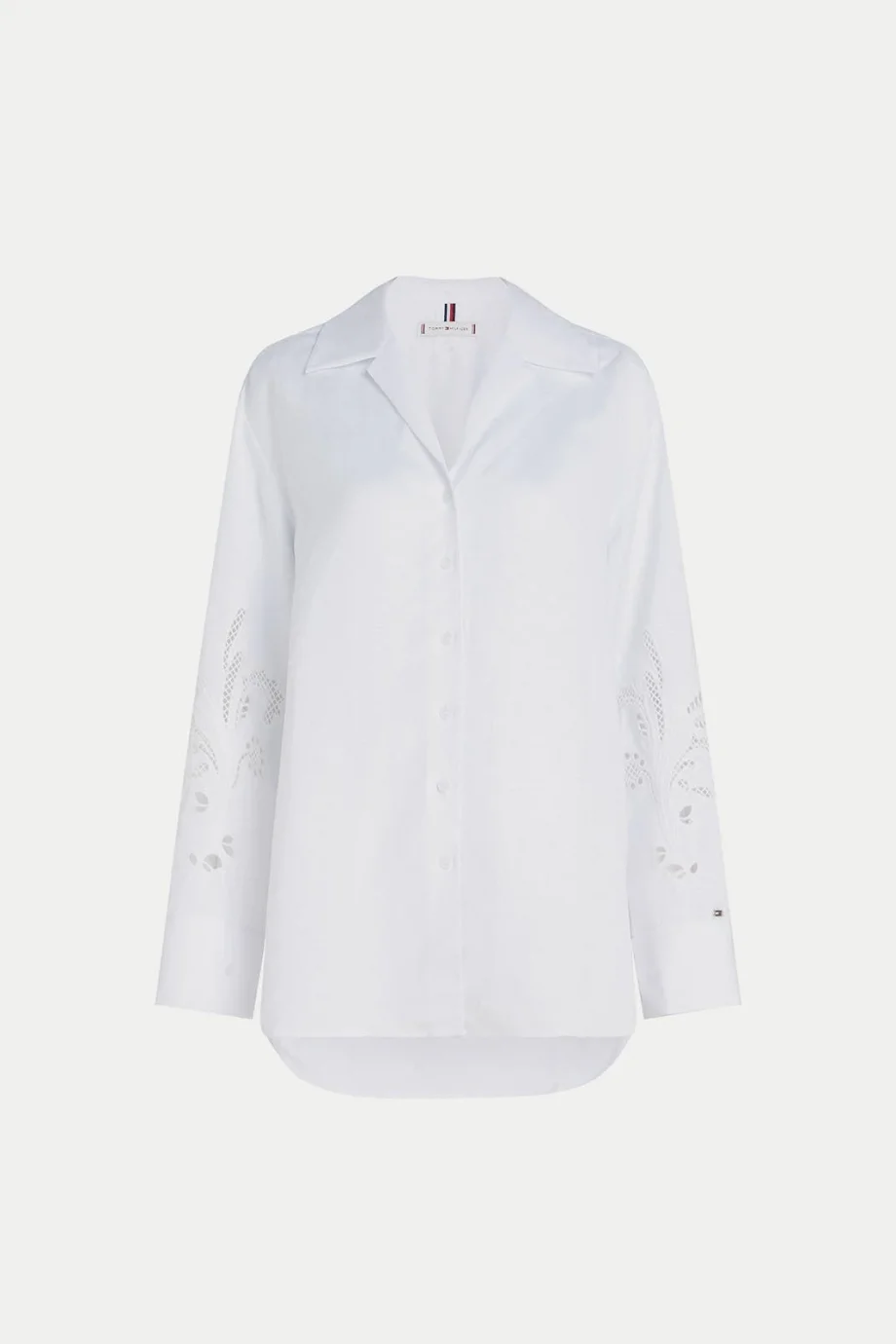 Tommy Hilfiger BRODERIE ANGLAISE LINEN SHIRT Kadın  Gömlek WW0WW45940YCF