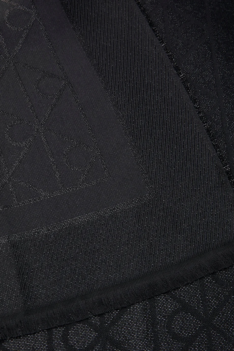 Calvin Klein Amblem Tamamı Baskılı Parlak Ton Sür Ton Kadın Siyah Şal LV04F8062G-UB1