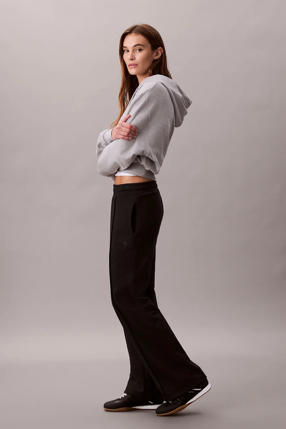 Calvin Klein Archive Logolu French Terry Kadın Siyah Eşofman Altı LV047B240G-UB1