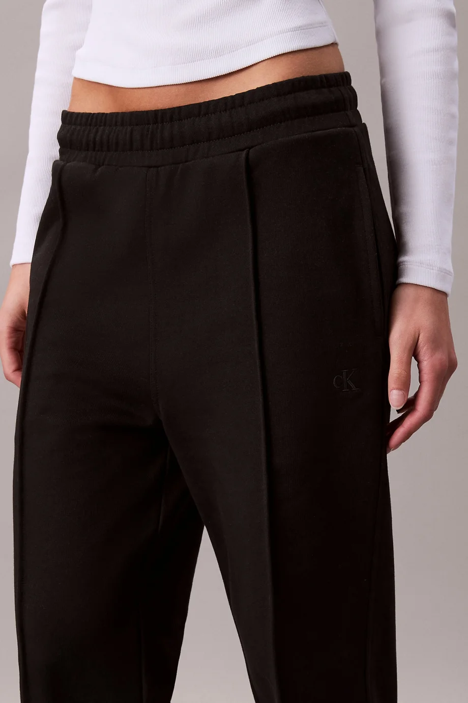 Calvin Klein Archive Logolu French Terry Kadın Siyah Eşofman Altı LV047B240G-UB1