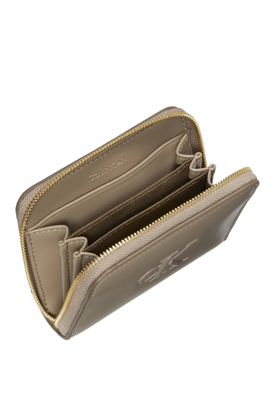 Calvin Klein Bold CK Orta Boy Fermuarlı Kadın Kahverengi Cüzdan LV04F1154G-VFU