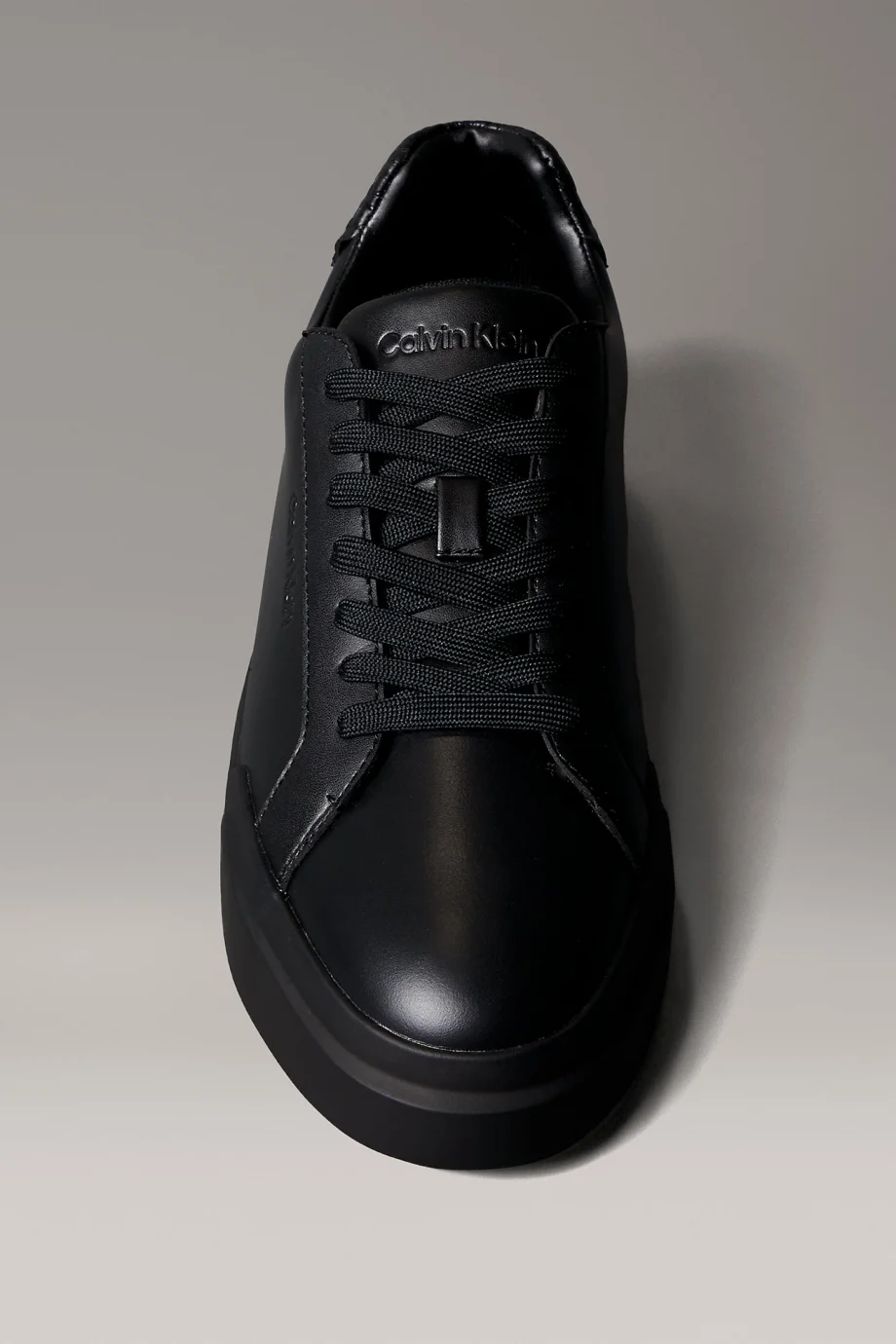 Calvin Klein Chunky Cupsole Bağcıklı Deri Tamamı Baskılı Erkek Siyah Sneaker HM0HM02070-0GJ