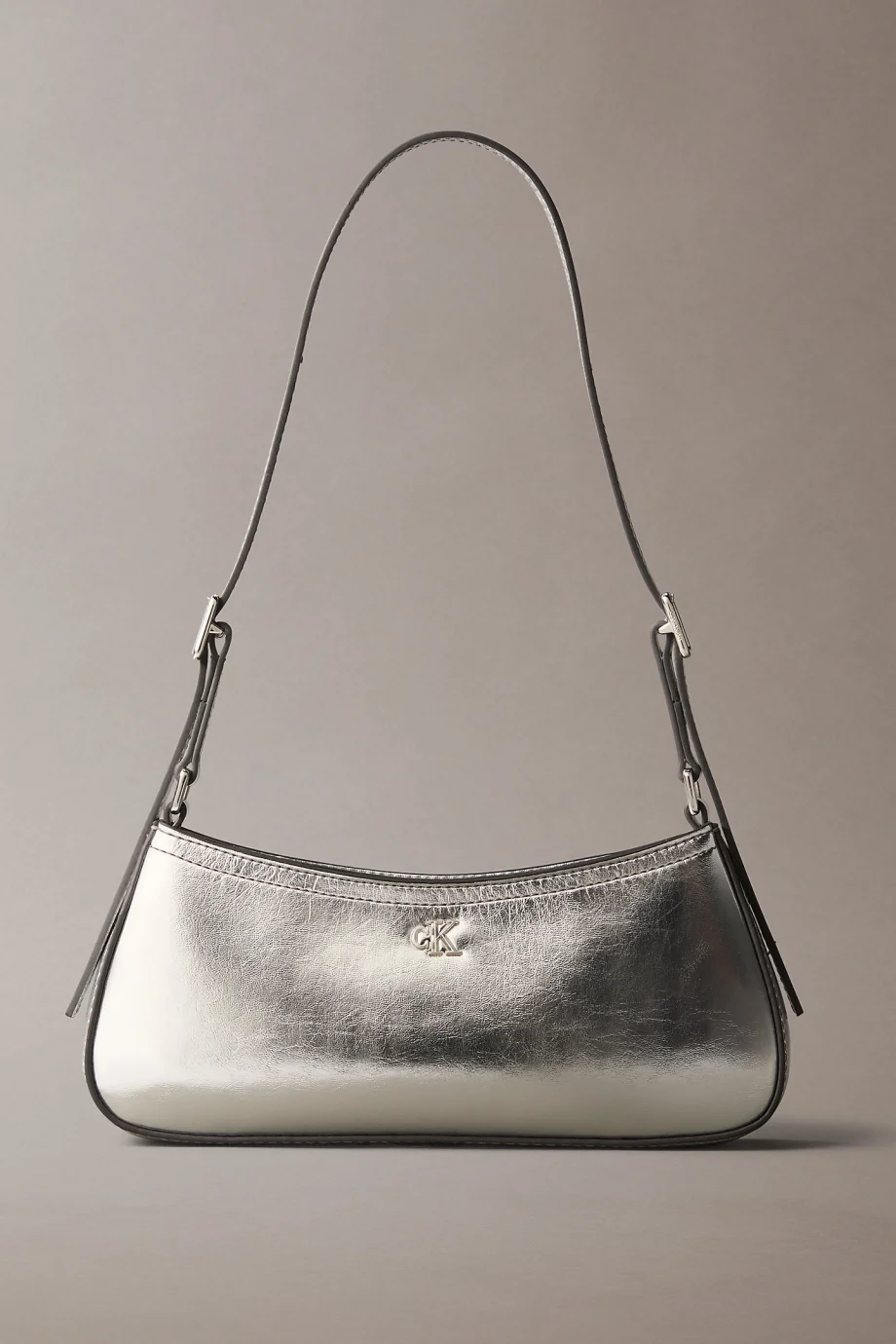 Calvin Klein CK Metalik Küçük Kadın Metalik Gri Omuz Çanta LV04F3304G-3JH