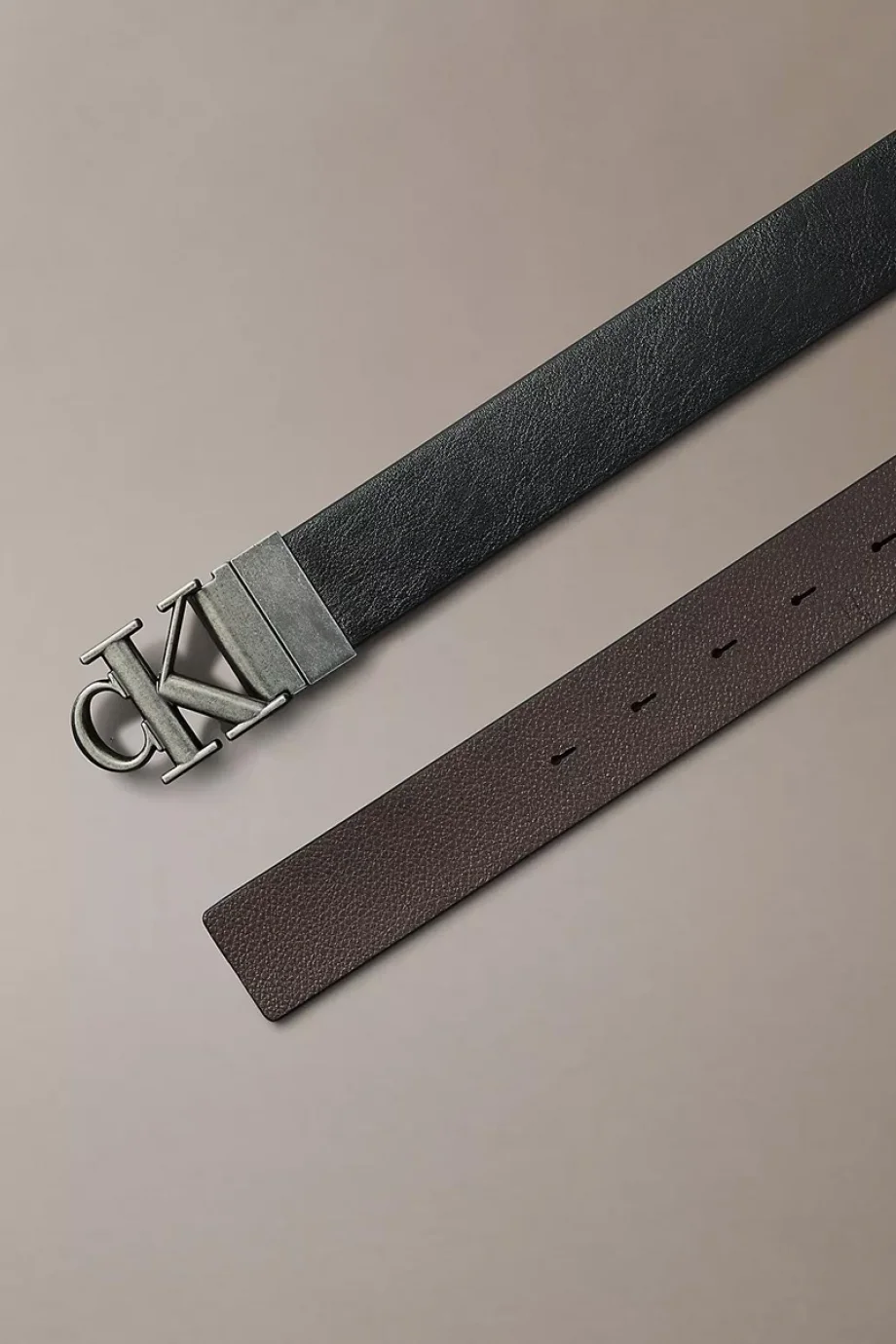 Calvin Klein CK Tokalı Dokulu Deri 35 mm Ayarlanabilir ve Çift Taraflı Erkek Siyah Kemer LV04D7049G-V8L