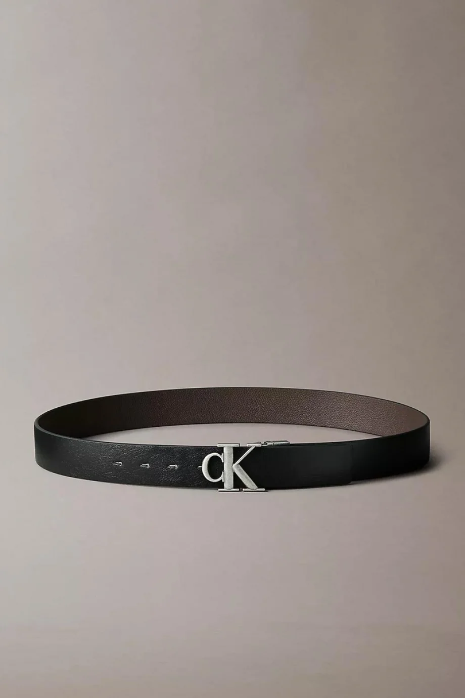 Calvin Klein CK Tokalı Dokulu Deri 35 mm Ayarlanabilir ve Çift Taraflı Erkek Siyah Kemer LV04D7049G-V8L
