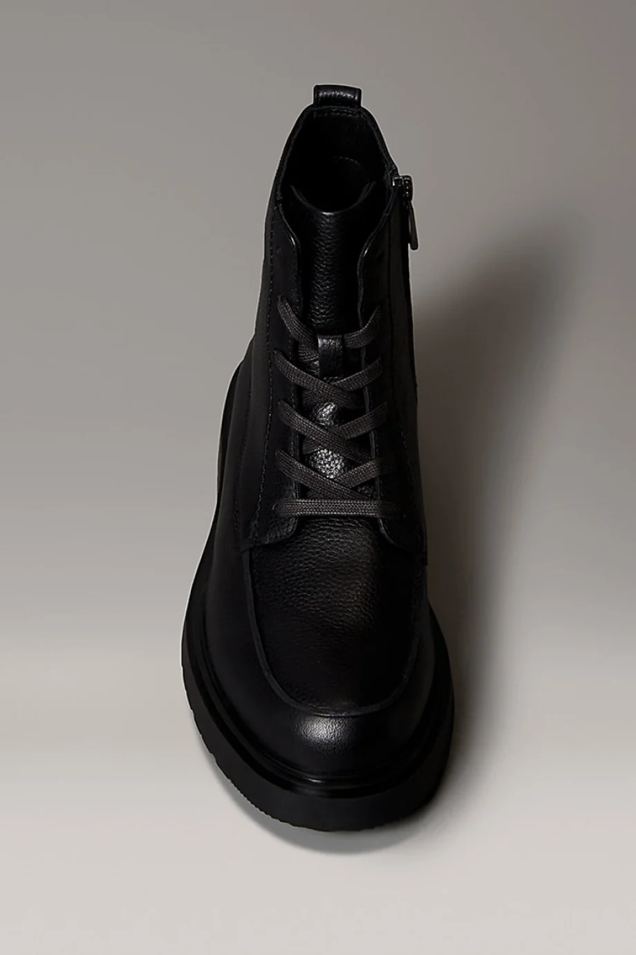 Calvin Klein Combat Essential Bağcıklı Deri Erkek Siyah Bot YM0YM01375-0GJ
