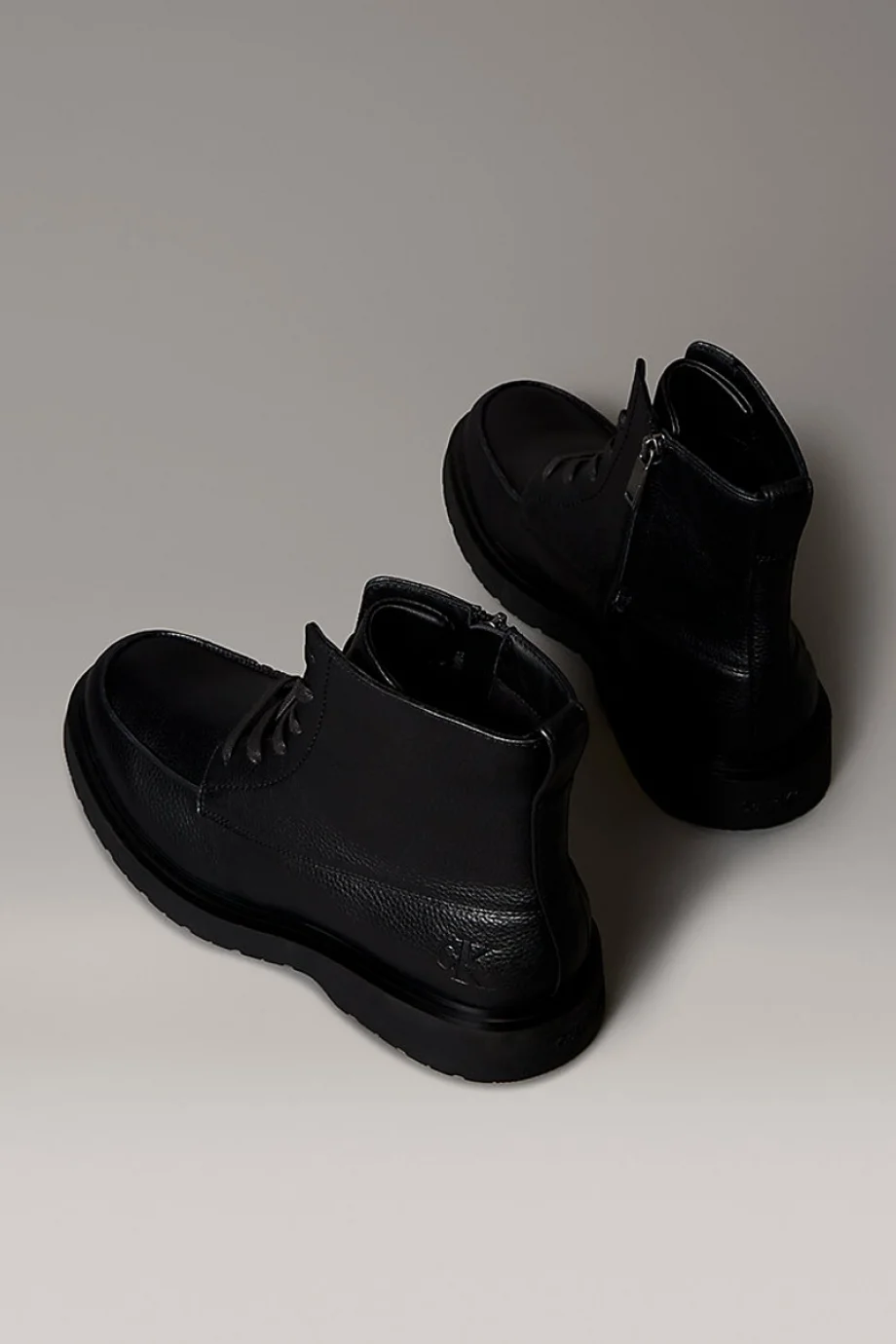 Calvin Klein Combat Essential Bağcıklı Deri Erkek Siyah Bot YM0YM01375-0GJ