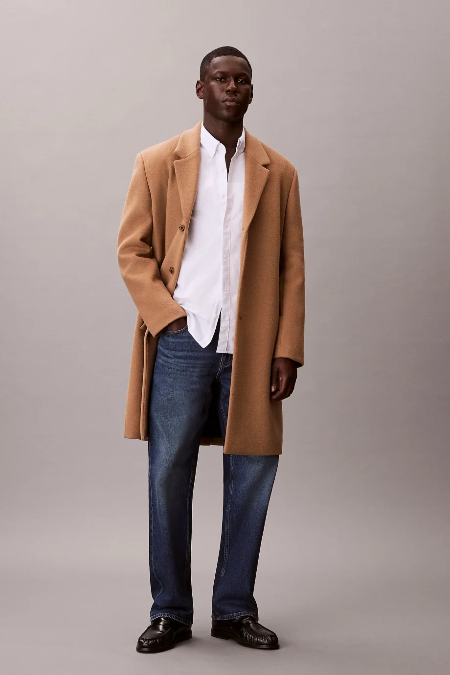 Calvin Klein Erkek Uzun Kollu Klasik Düz Oxford Beyaz Gömlek LV140EM125-YAA