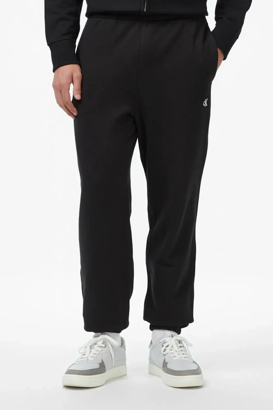 Calvin Klein EU 350 Terry Monogram Erkek Siyah Eşofman Altı LV04RD241G-UB1