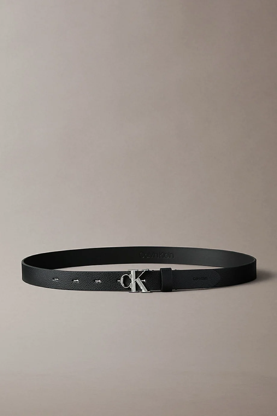 Calvin Klein Fasetli CK Tokalı 25 mm Doku Deri Kadın Siyah Kemer LV04F7060G-YIP