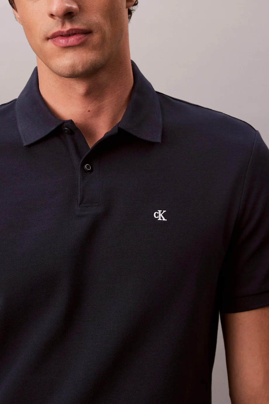 Calvin Klein Global Erkek Mavi  Polo Yaka T-shirt  LV040EM269-CEF