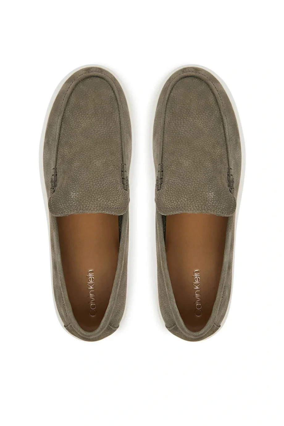 Calvin Klein Hibrit Nubuk Makosen Erkek  Haki Loafer HM0HM01902-MTB