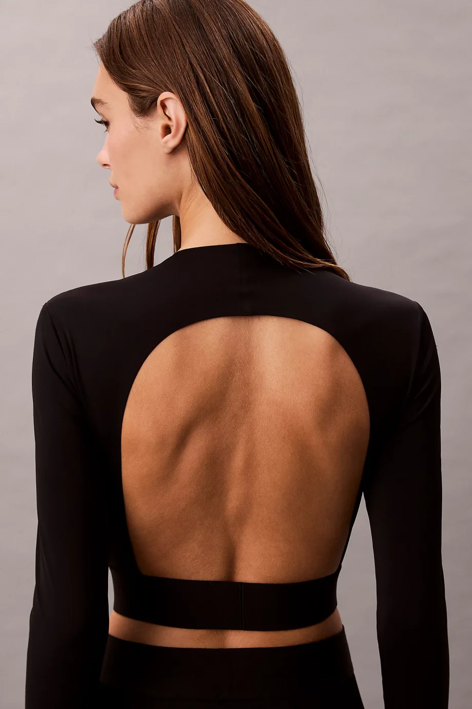 Calvin Klein Intense Power Yarım Balıkçı Yaka Uzun Kollu Kadın Siyah  Crop  LVGWxF5K202-UB1