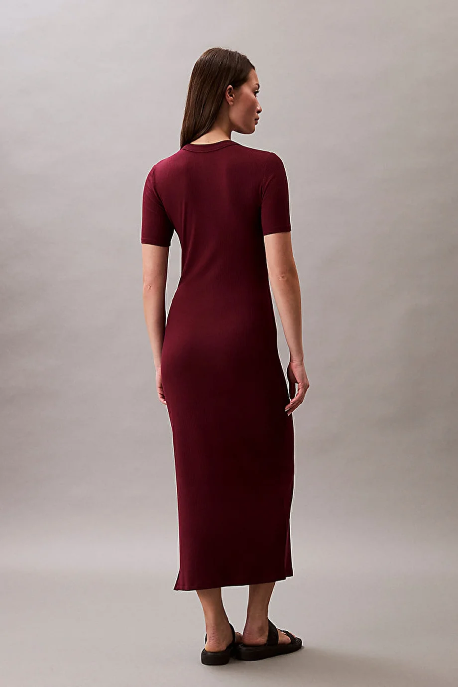 Calvin Klein Rib Kadın Kırmızı Elbise LV044C902G-VLP
