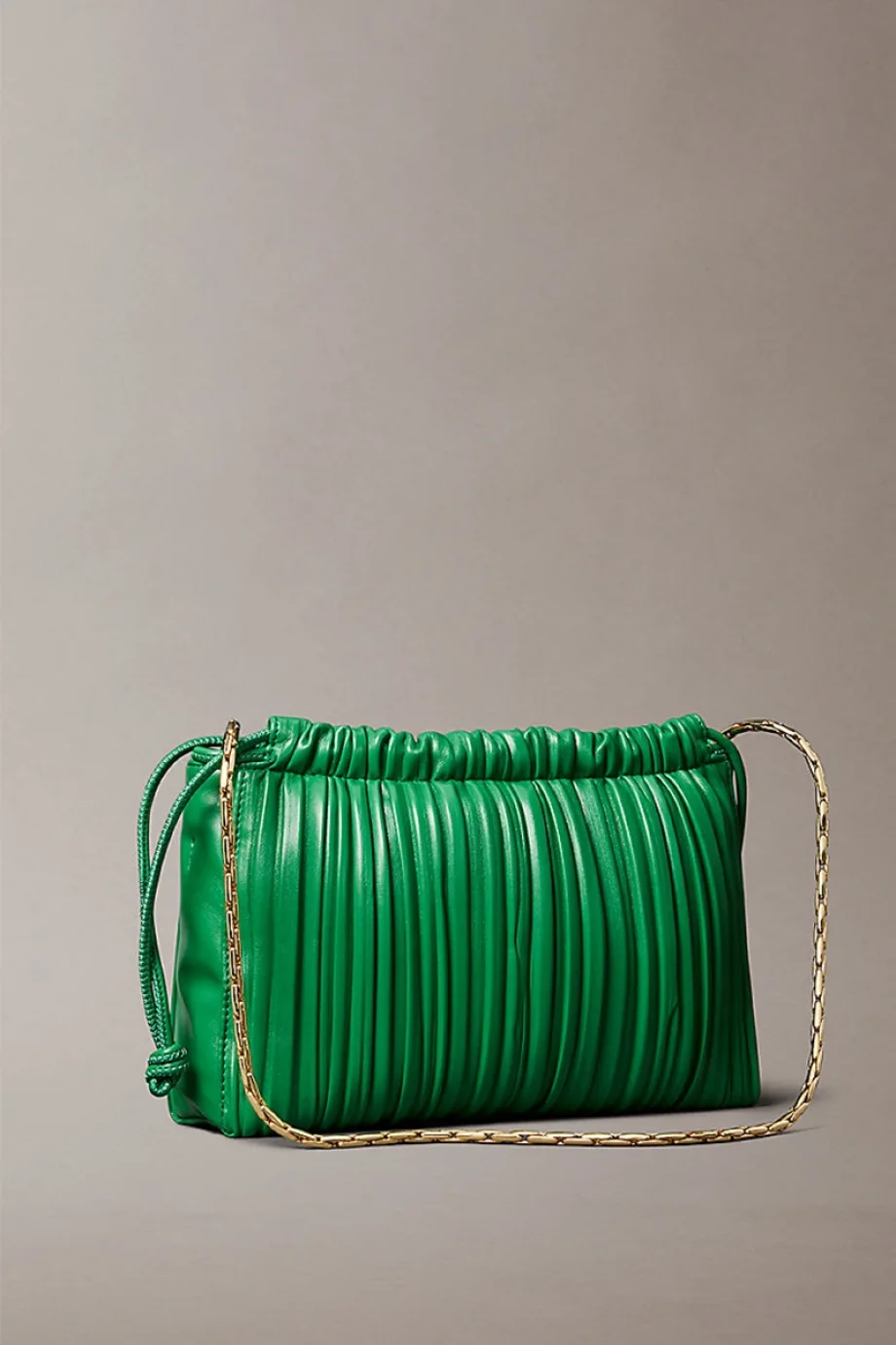 Calvin Klein Drawstring Plisse Kadın Yeşil Omuz Çantası LV04F3076G-0K6