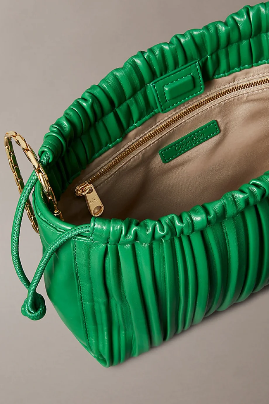 Calvin Klein Drawstring Plisse Kadın Yeşil Omuz Çantası LV04F3076G-0K6