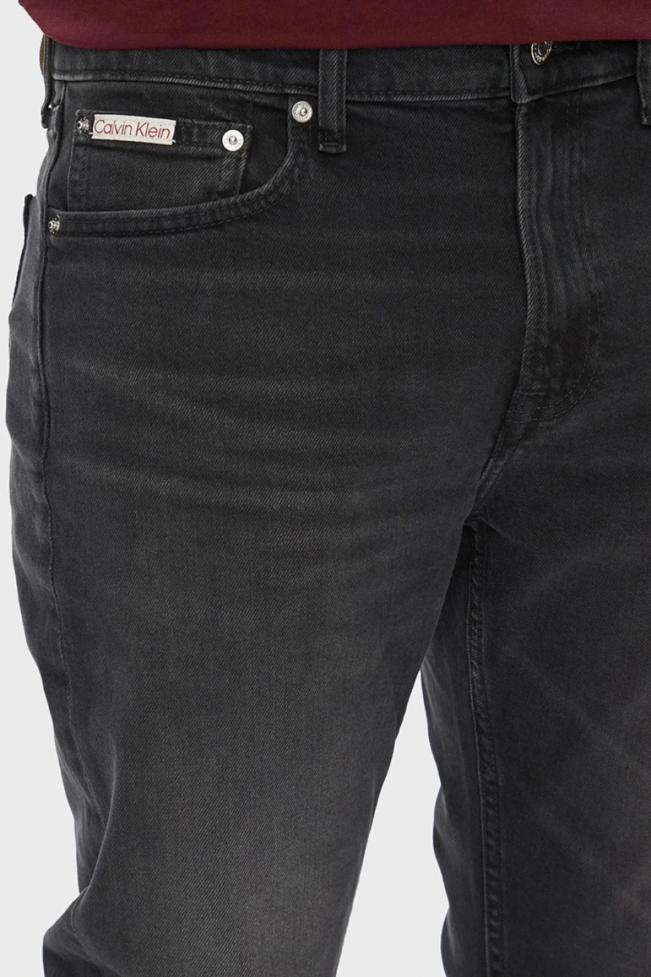 Calvin Klein Erkek Daralan Paça Siyah Yıkamalı Siyah Jeans LV04RB754G-846