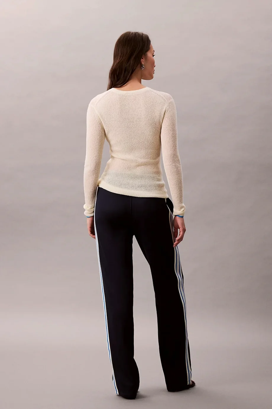 Calvin Klein Parlak Görünümlü Penye Eşofman Altı Kadın Siyah  Eşofman Altı LV144C239G-CEF