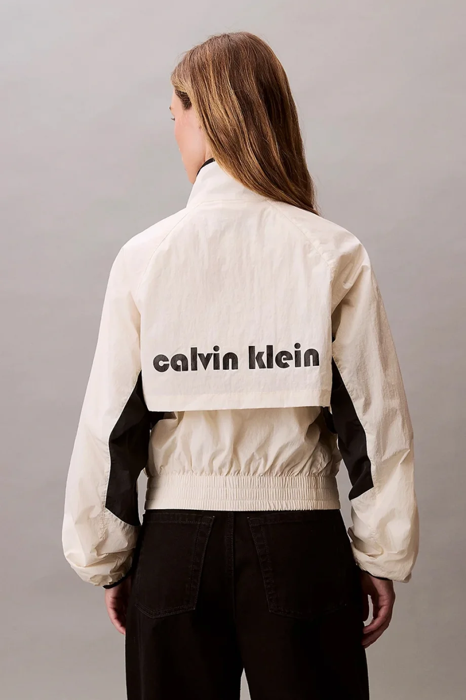 Calvin Klein Retro Eşofman Üstü Kadın Bej Ceket LV047C506G-YAS