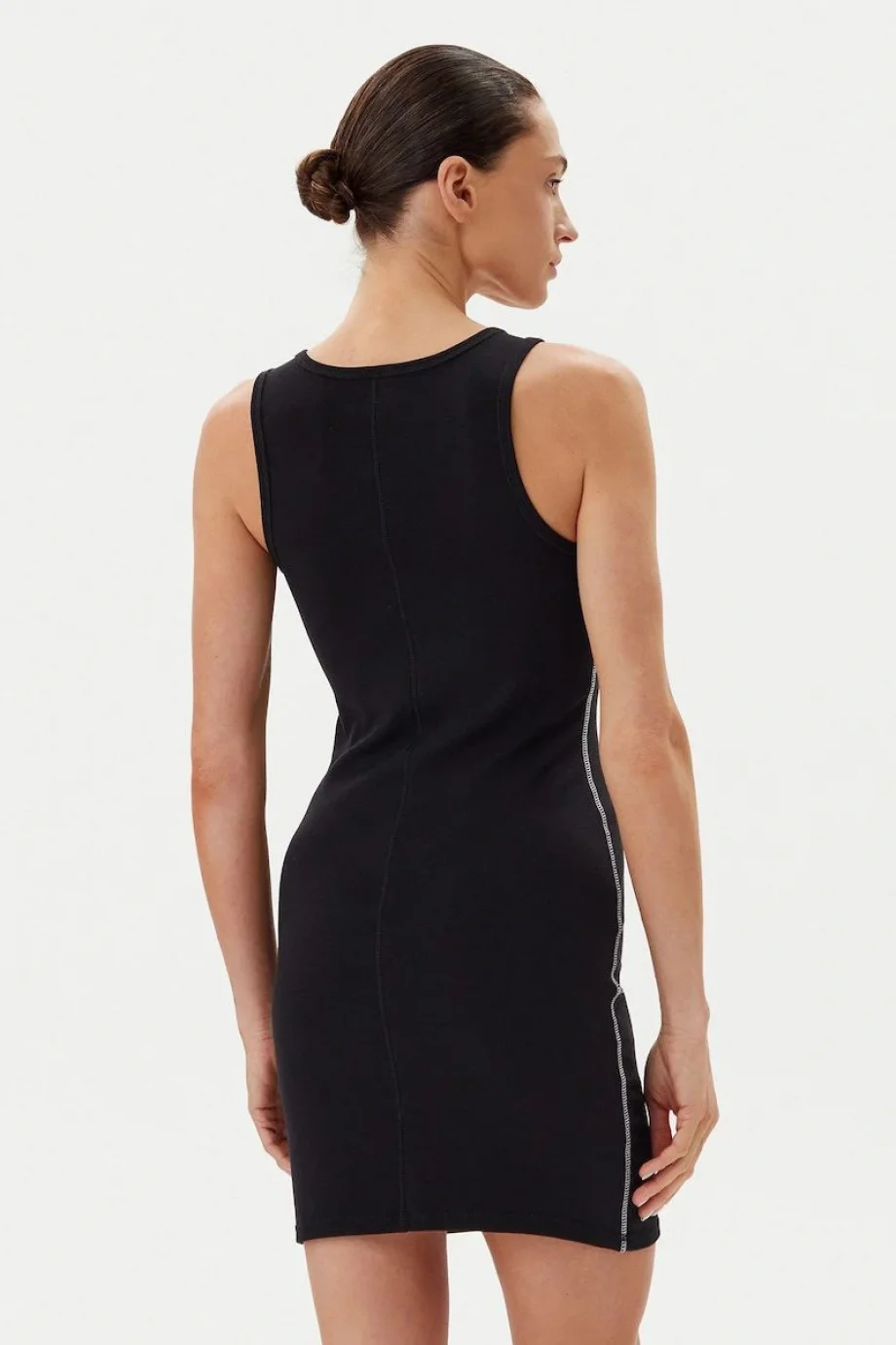 Calvin Klein SL COTTON 1X1 RIB TANK DRESS Kadın Siyah Elbise LV044C203G-UB1