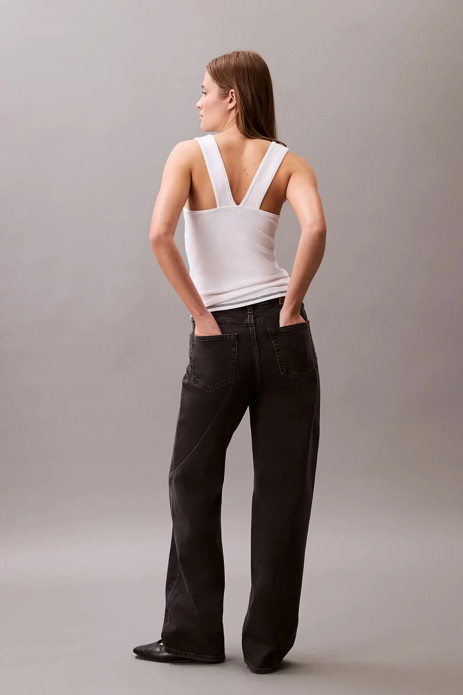 Calvin Klein SL COTTON RIB SOLID TANK Kadın Beyaz Bluz LV044C219G-YAA