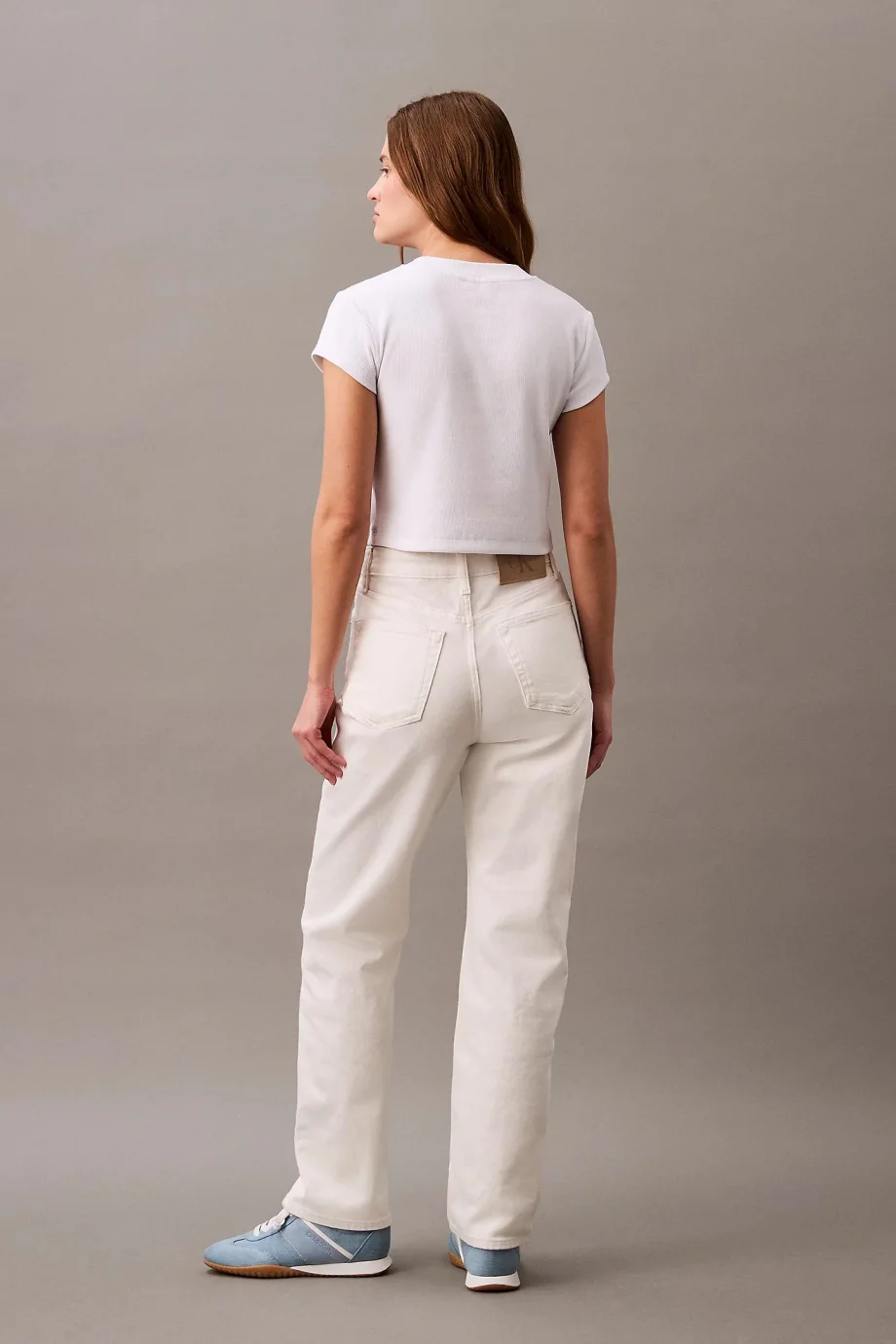 Calvin Klein A- MONOGRAM BABY TEE Kadın  T-shirt LV047AB802-YAA