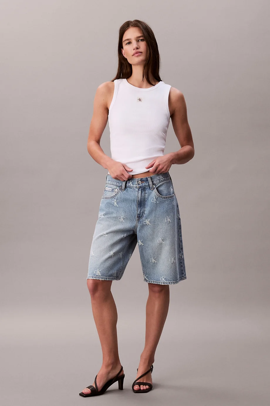 Calvin Klein Kadın Etiketli Pamuklu Fitilli Beyaz Bluz LV047C201G-YAA