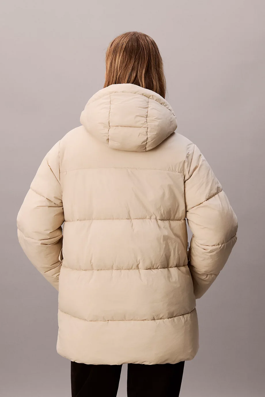 Calvin Klein Kemerli Orta Kalınlıkta Şişme Kadın Kahverengi  Mont  LV047D507G-NSU