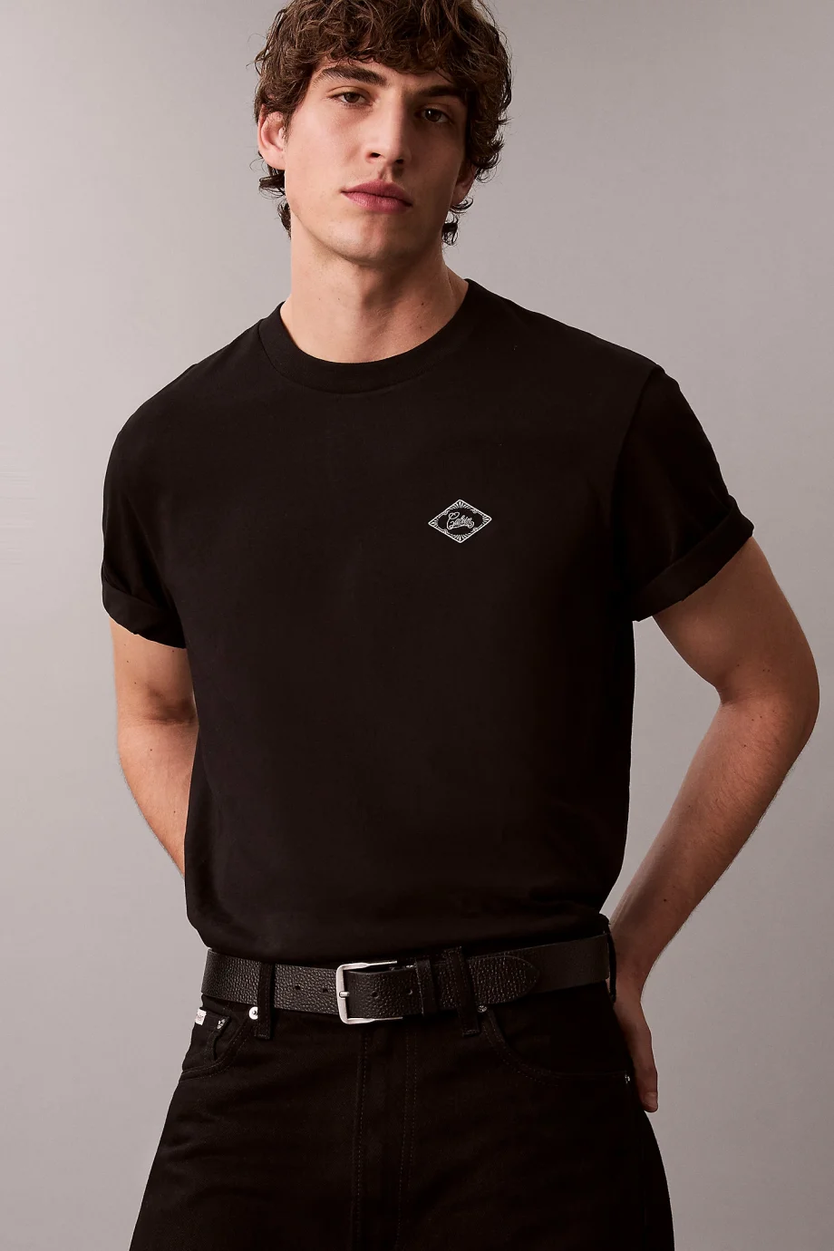 Calvin Klein Kısa Kollu 20S Calvin Matchbox Grafikli Erkek Siyah T-shirt LV04RE802G-UB1