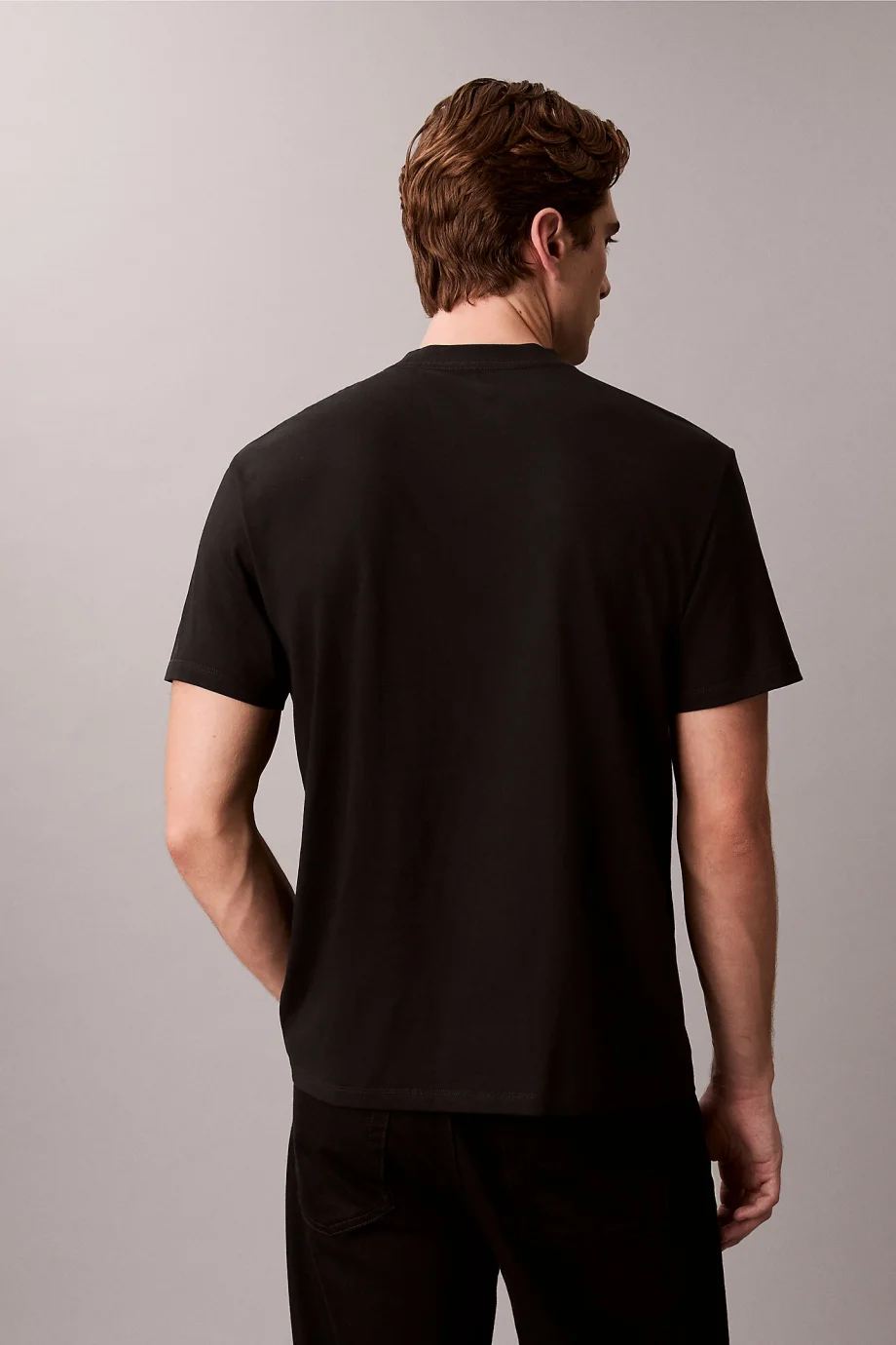 Calvin Klein Kısa Kollu 20s LN Calvin College Grafik Baskılı Erkek Siyah T-shirt LV04RE810G-UB1
