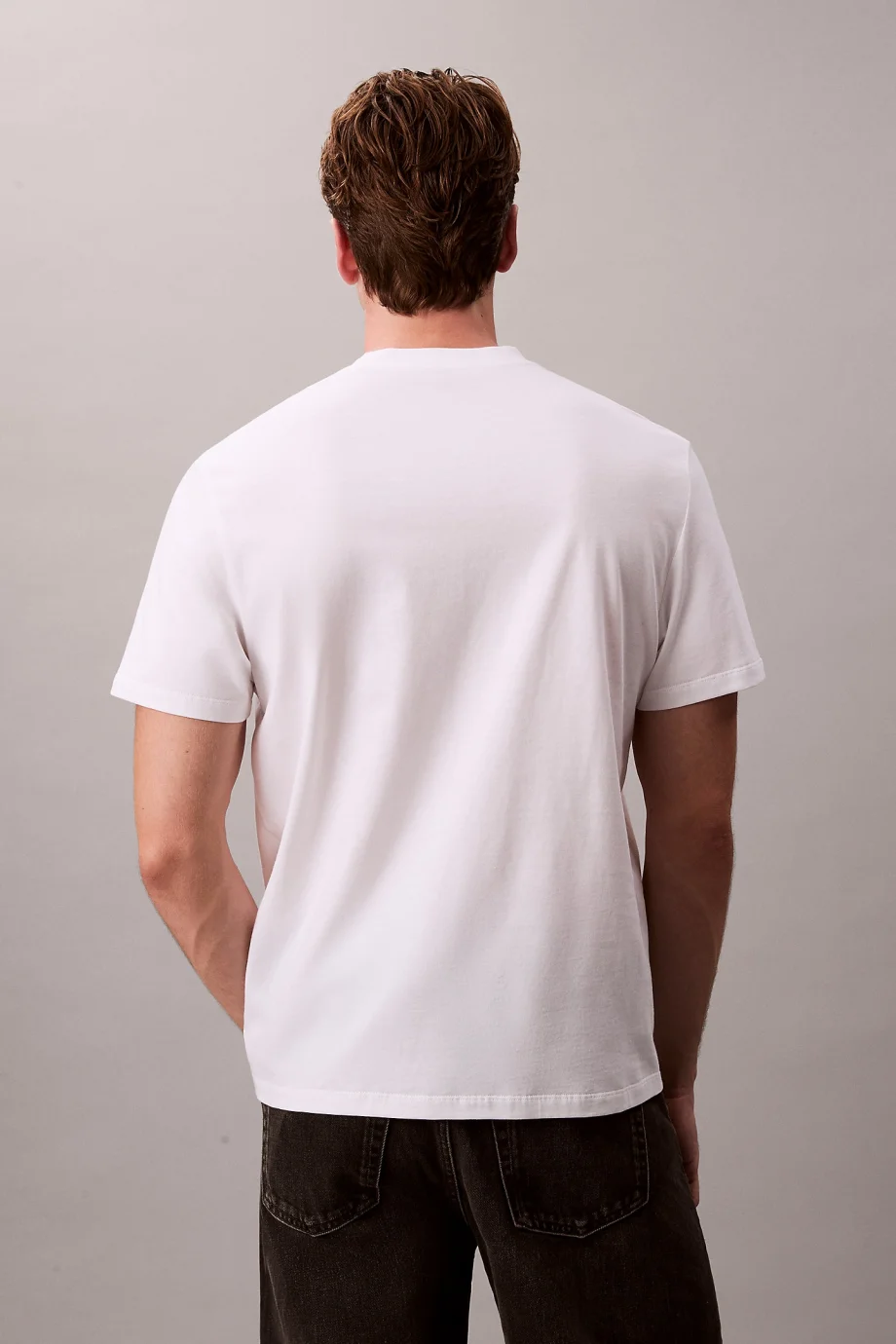 Calvin Klein Kısa Kollu 20S LN Calvin College Grafikli Erkek Beyaz T-shirt LV04RE810G-YAA