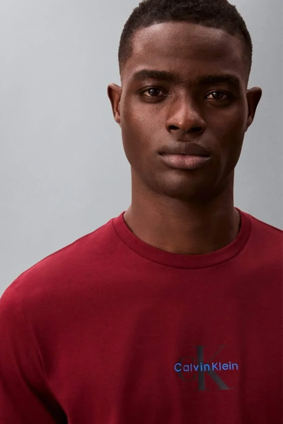 Calvin Klein Kısa Kollu 30s Mikro Monologo Grafik Baskılı Erkek Kırmızı T-shirt LV04RB866G-WCV
