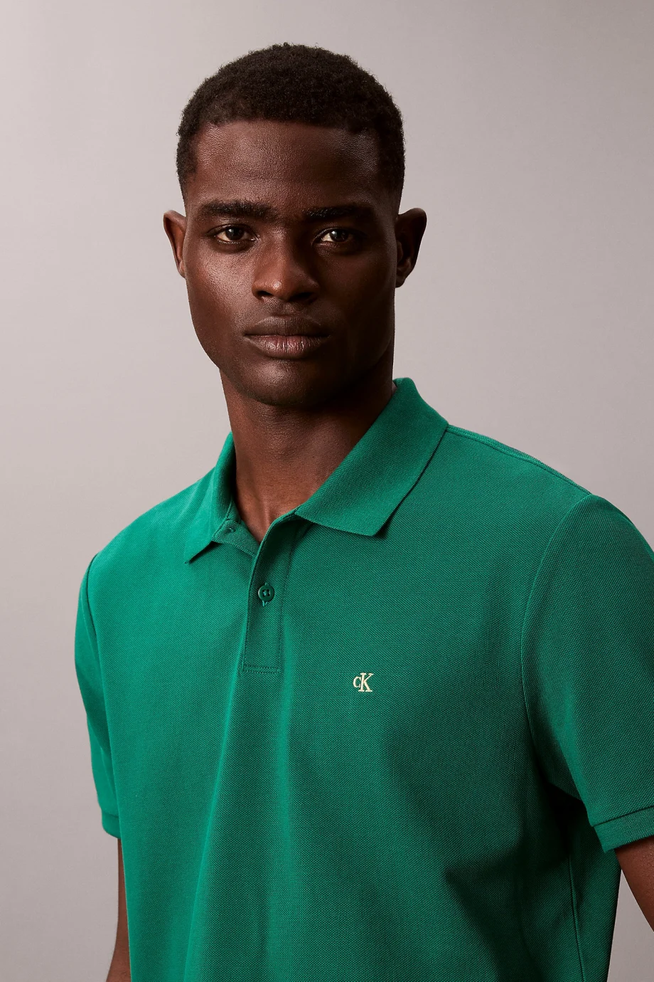 Calvin Klein Kısa Kollu Monogram Pike Polo Yakalı Erkek Yeşil Polo T-shirt LV040EM269-2ES