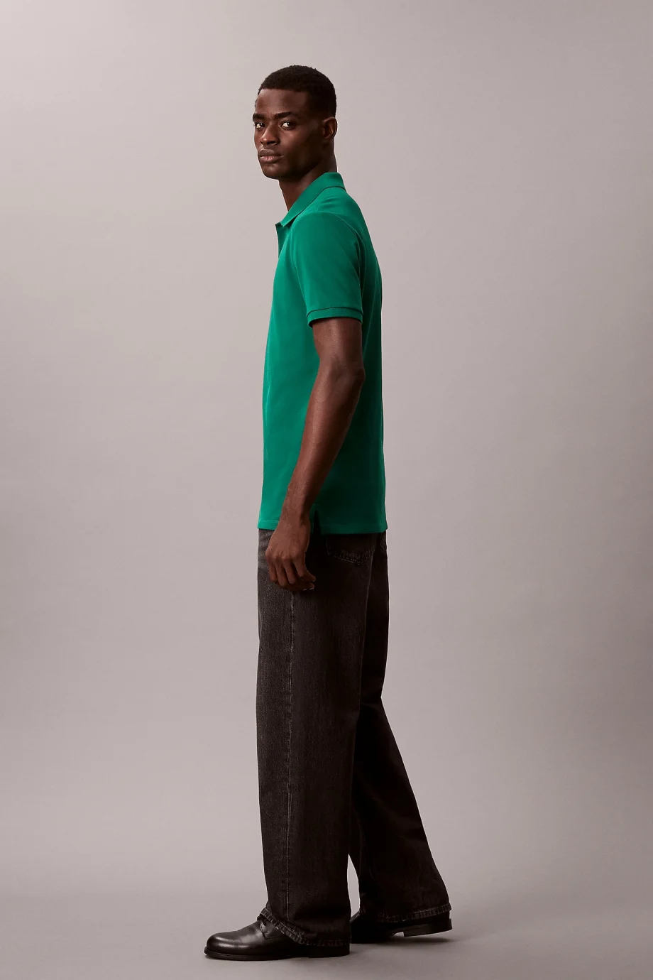 Calvin Klein Kısa Kollu Monogram Pike Polo Yakalı Erkek Yeşil Polo T-shirt LV040EM269-2ES