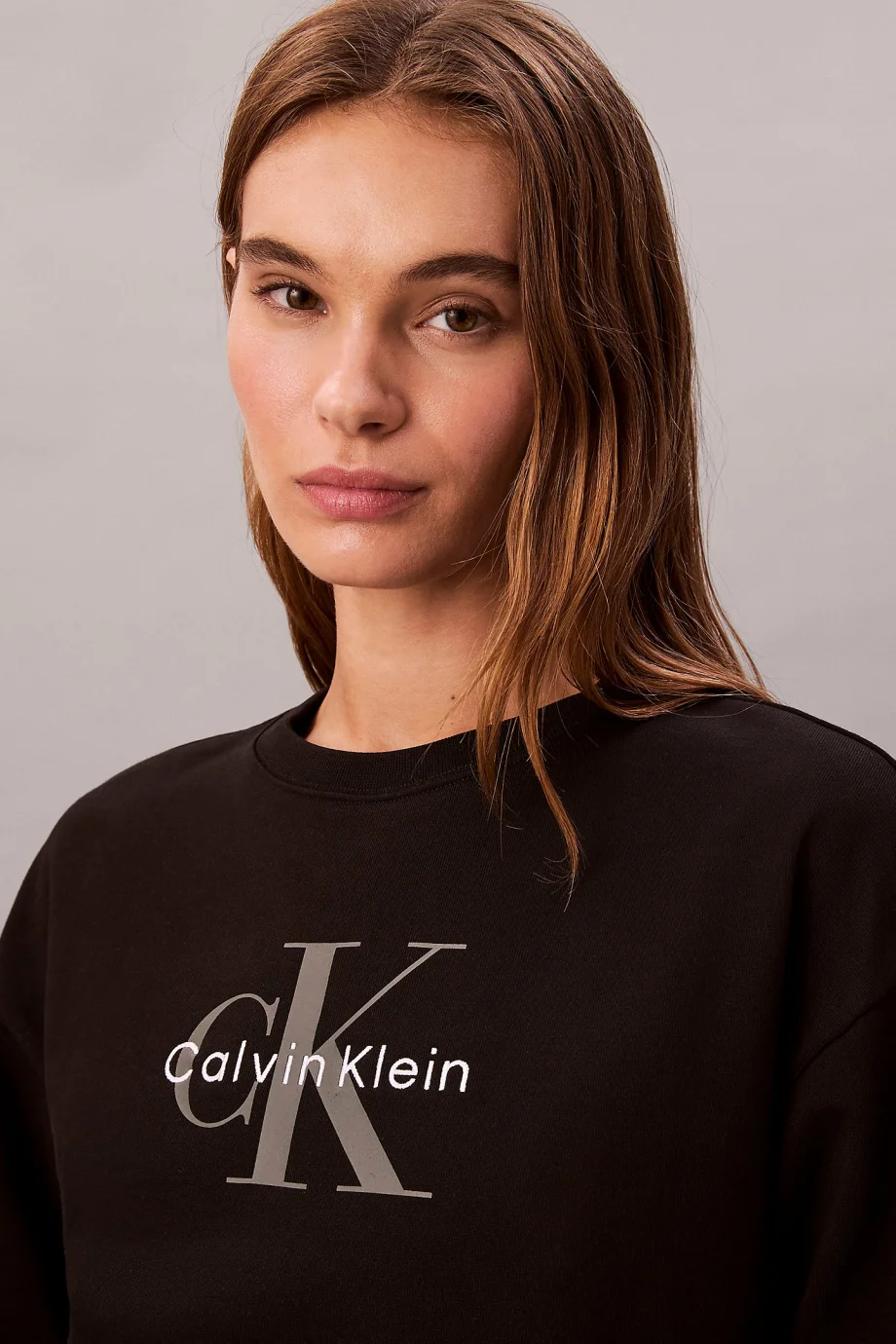Calvin Klein LS MNLG FRNCH TRRY R Kadın  Sweatshirt  LV047B234G-UB1